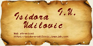 Isidora Udilović vizit kartica